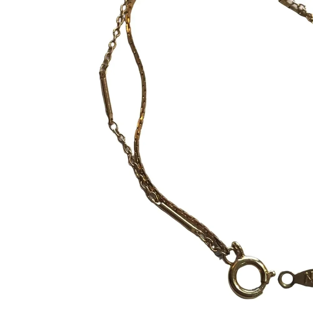 Napier Gold Plated Link Bar Bracelet Vintage Fashion Jewelry